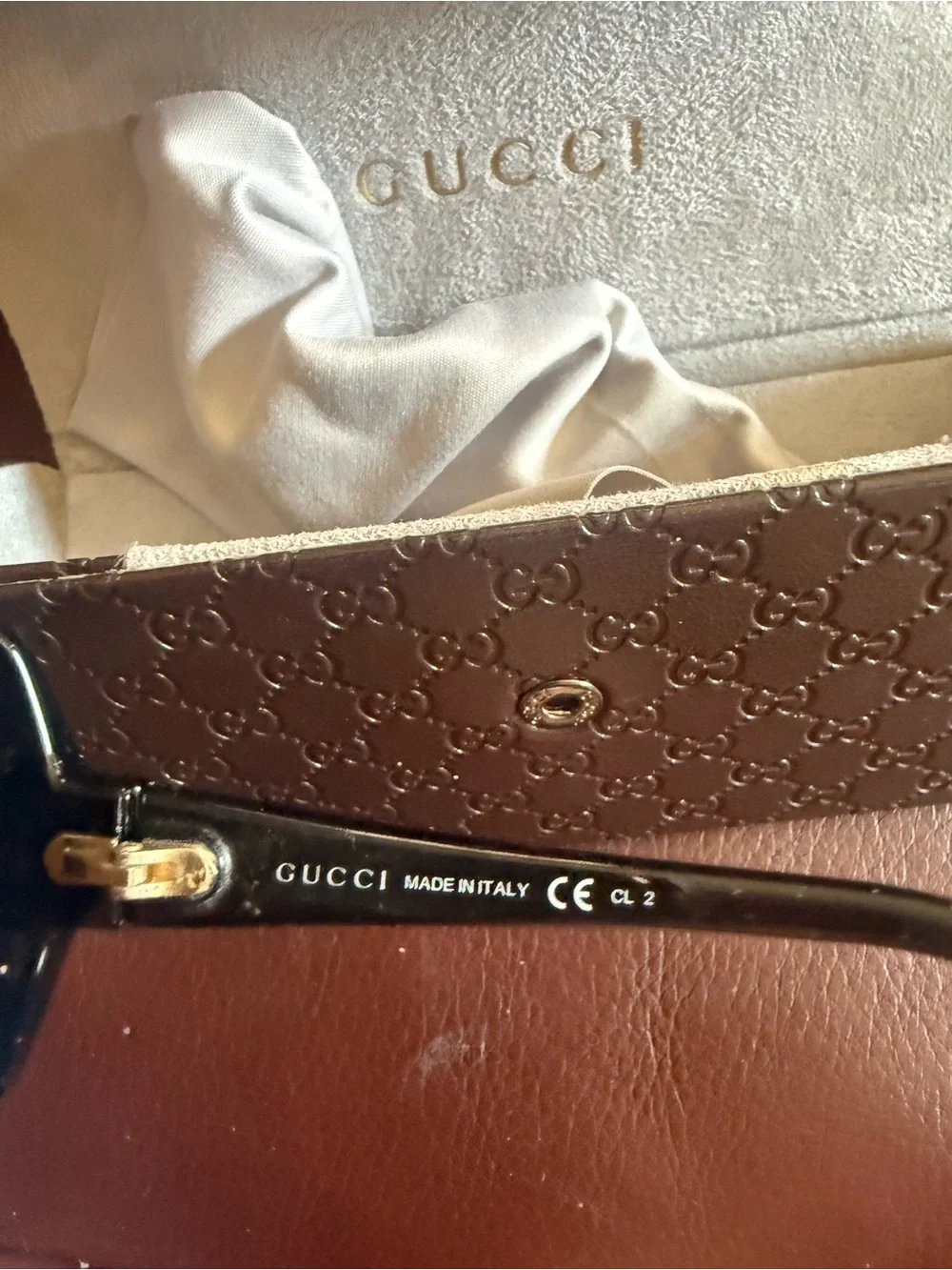 Gucci GG 3166/S Black Oversized Square Sunglasses with Web Stripe & Case